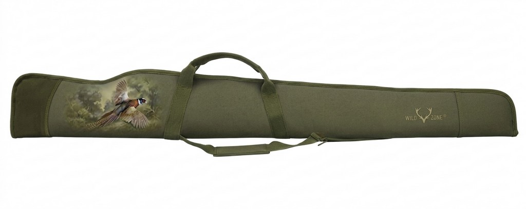 1704004 - FODERO PER FUCILE IN POLYESTERE IMPERMEABILE IMBOTTITO CON CINGHIA REGOLABILE - 130x5x20 CM - FAGIANO - ART. M240-1207