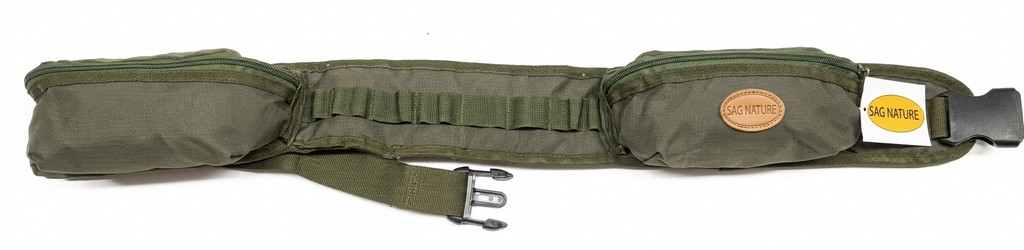 1706015 - CARTUCCERA PER CARABINA IN CORDURA RIPSTOP ED ELASTICO CON TASCHE PORTA OGGETTI - RD08C - SAG NATURE