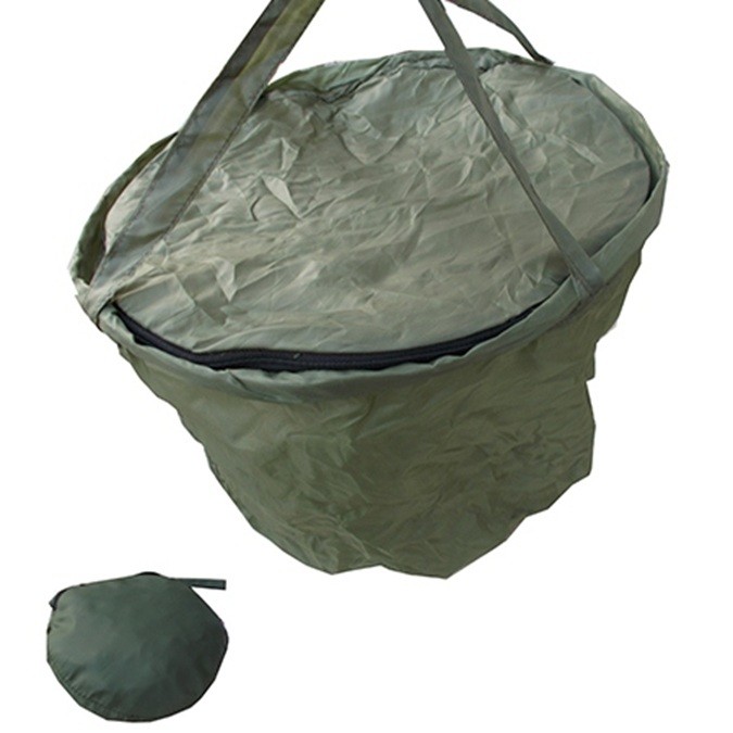 1708021 - BORSA PORTA FUNGHI TASCABILE IN POLYESTERE CON RETE SUL FONDO CM 12 CHIUSA CM 35X30 APERTA