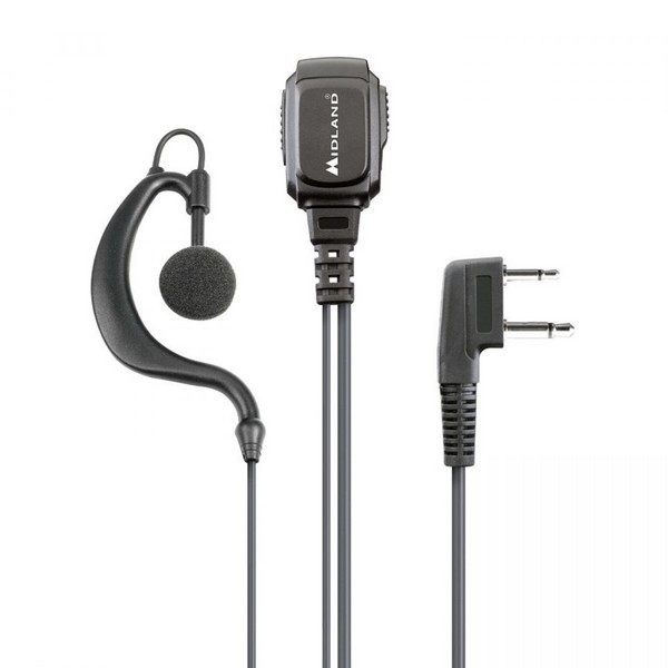 1901012 - MA21-L PRO MICROFONO CON AURICOLARE CAVO SPIRALATO - MIDLAND