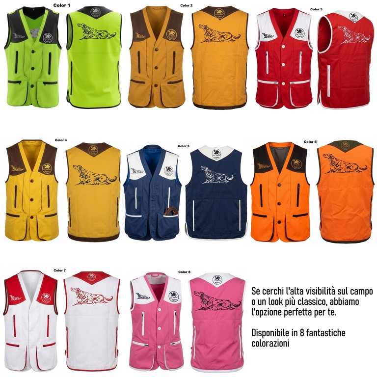 2901106 - GILET DRESSEUR CON RICAMO SETTER - TG XS ALLA 5XL - LA NUOVA REGINA - SAG NATURE