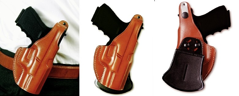 3801005 - FONDINA MASC HOLSTER IN CUOIO NERA O TAN - DX O SX ART. LXGF-100 TUGRA