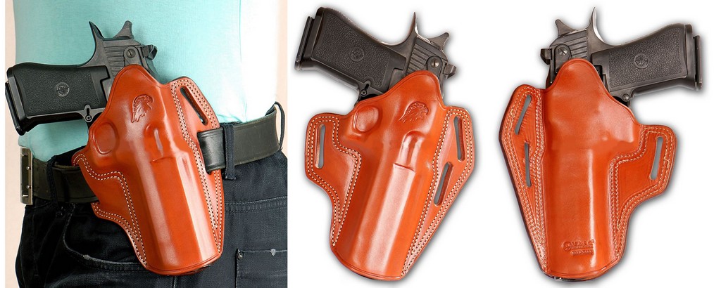 3801021 - FONDINA MASC HOLSTER IN CUOIO NERA O TAN - DX O SX ART. LXGF-140 HISAR