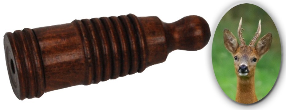 4202021 - RICHIAMO A FIATO PER CAPRIOLO - LUNGHEZZA 6,5 CM - LARGHEZZA 2,3 CM - PESO 30 GR - IN BLISTER