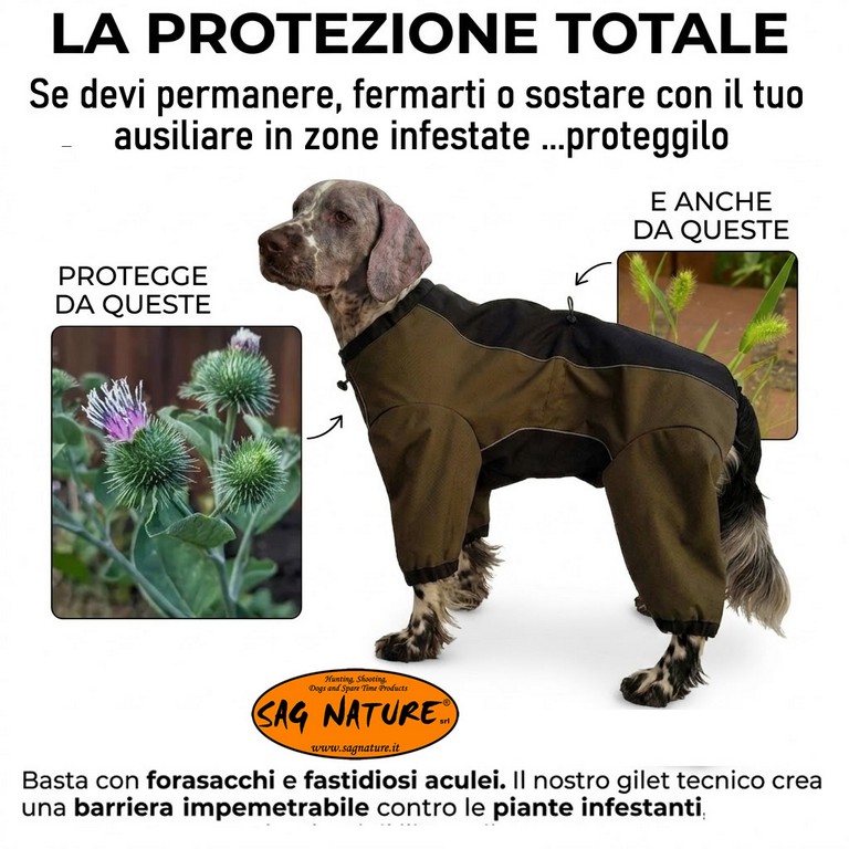 6001011 - GILET ANTIPABBIO PER CANI - TAGLIA  L - SAG NATURE