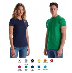 7001003 - T-SHIRT IN 100% COTONE - VARI COLORI - UOMO - DONNA - COMPLETA DI STAMPA A RICHIESTA - MINIMO ORDINABILE 10 PEZZI - UOMO, DONNA - PREZZO SINGOLO